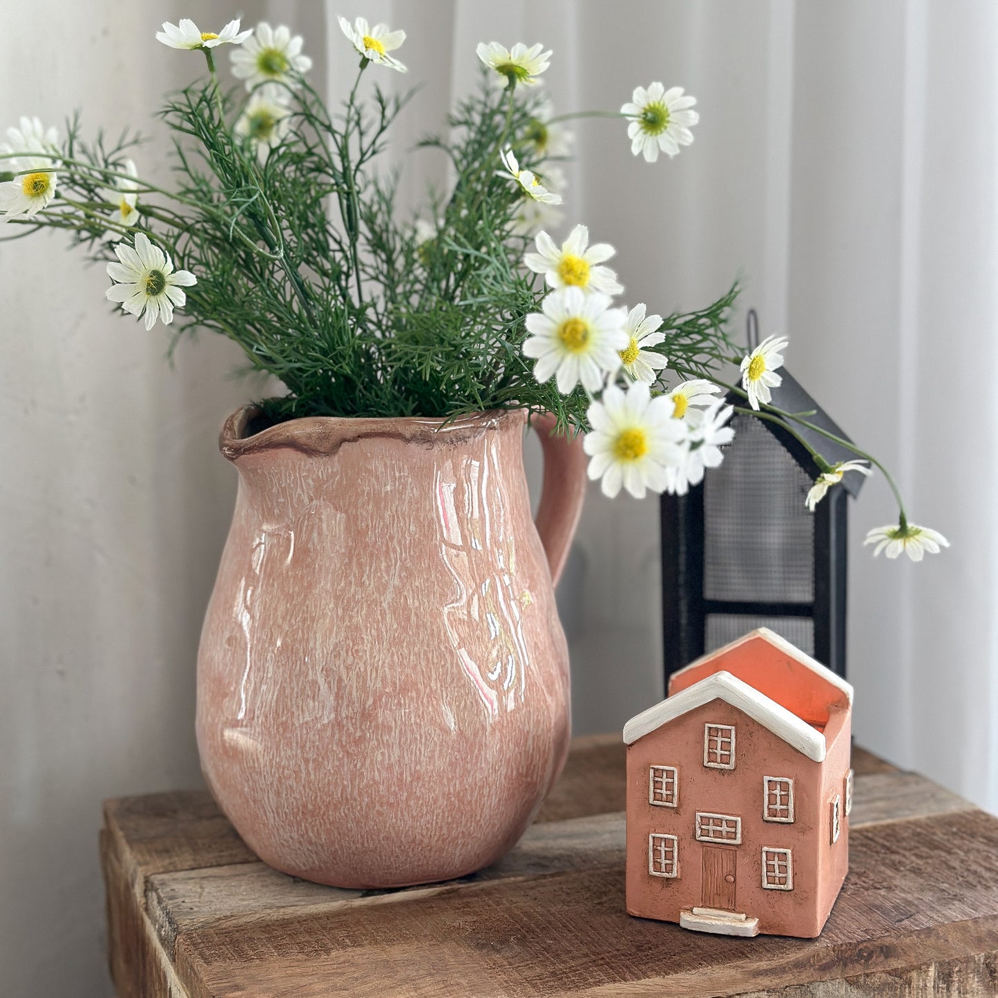 Vase Pflanztopf Haus "Amsterdam" Keramik 6 Varianten klein - Wohnen auf dem Land