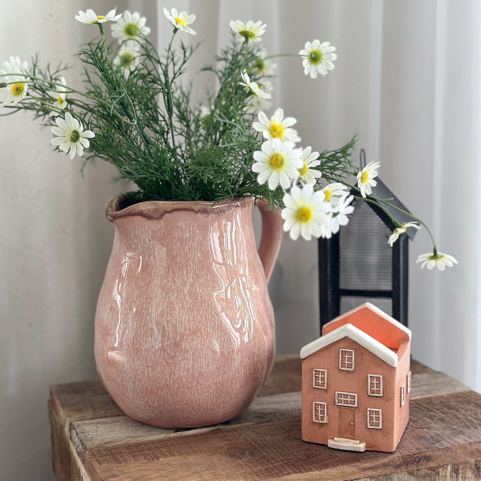 Vase Pflanztopf Haus "Amsterdam" Keramik 6 Varianten klein - Wohnen auf dem Land