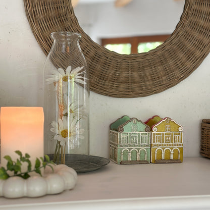 Vase Pflanztopf Haus "Amsterdam" Keramik 6 Varianten klein - Wohnen auf dem Land