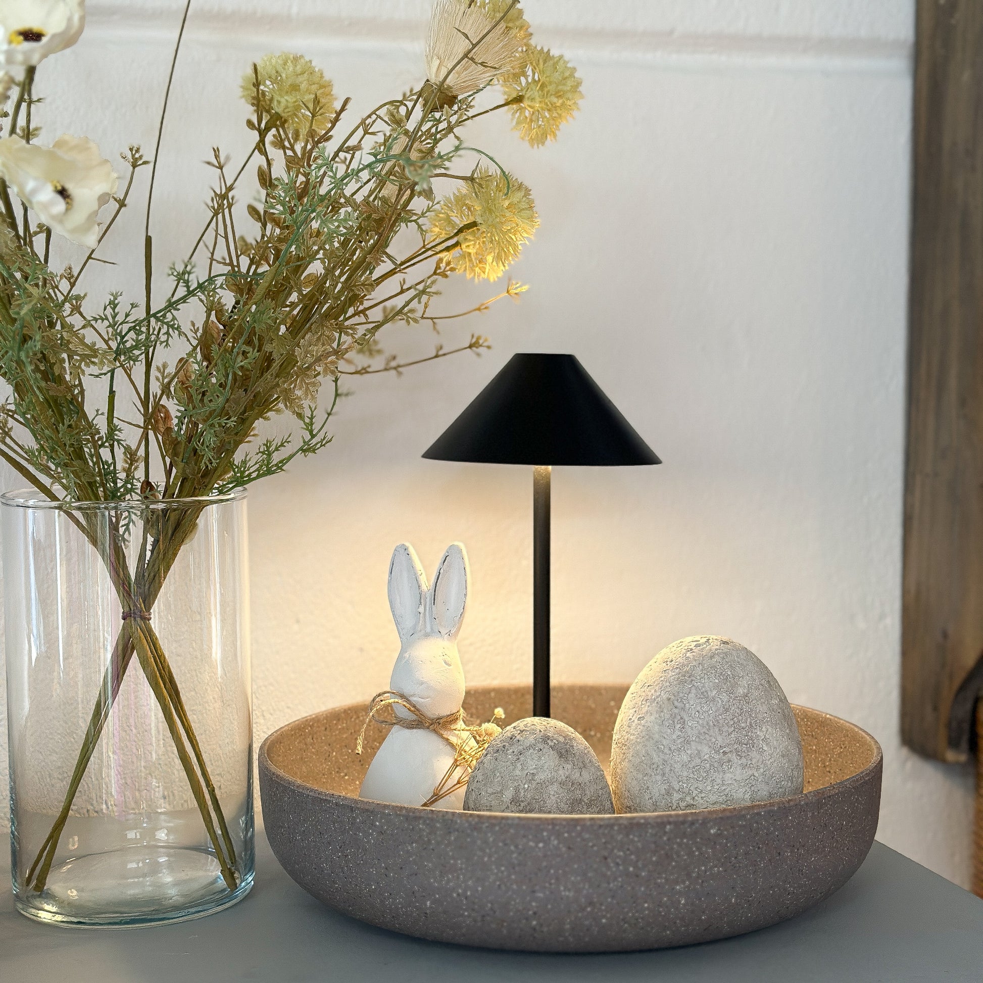 Schale "Nature Stone" Kunststoff Grau Braun 30cm - Wohnen auf dem Land