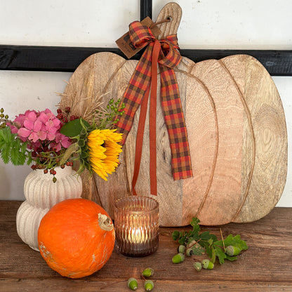 Brett Tablett Deko "Pumpkin" Holz 46cm - Wohnen auf dem Land