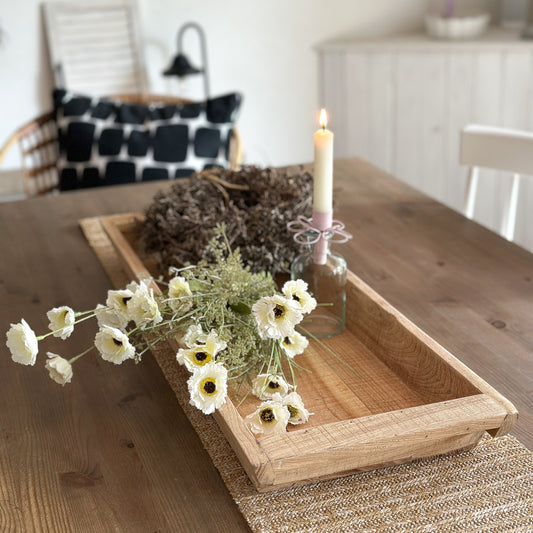 Schale Trog Molle "Jardin" Holz länglich Groß 75x26 - Wohnen auf dem Land