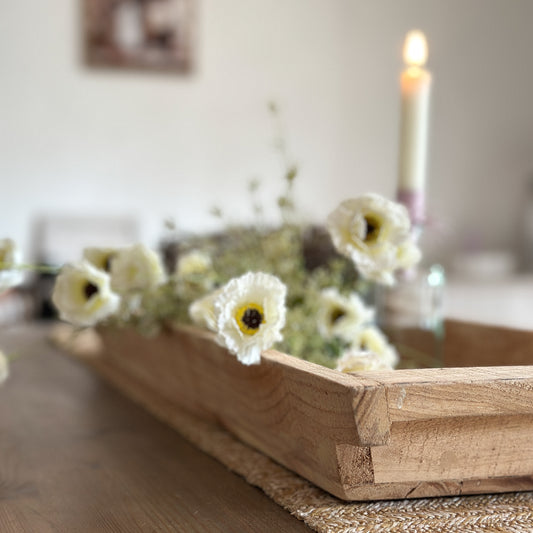 Schale Trog Molle "Jardin" Holz länglich Groß 75x26 - Wohnen auf dem Land