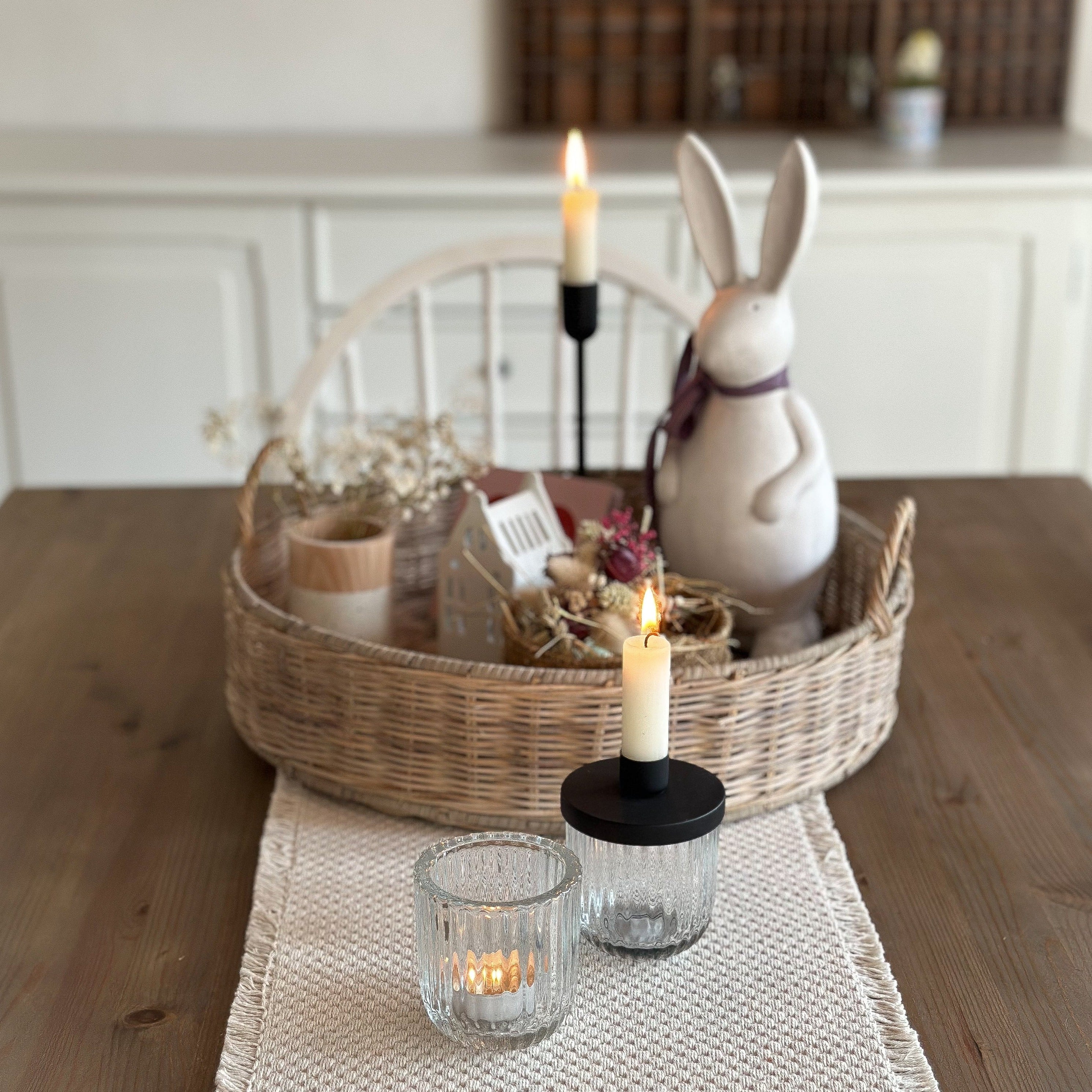 Fiolini Rattan Tablett Rund, Ø 48 Cm - Großes Servier- & Dekotablett Handgeflochten In Dark Mokka