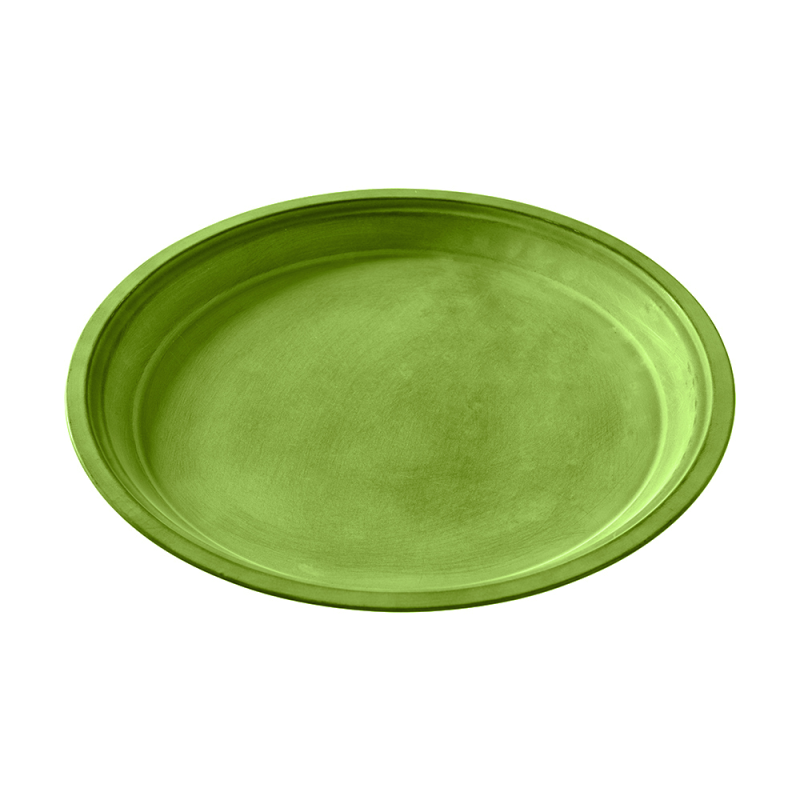 Teller Schale Metall Zink D40cm Grün - Wohnen auf dem Land