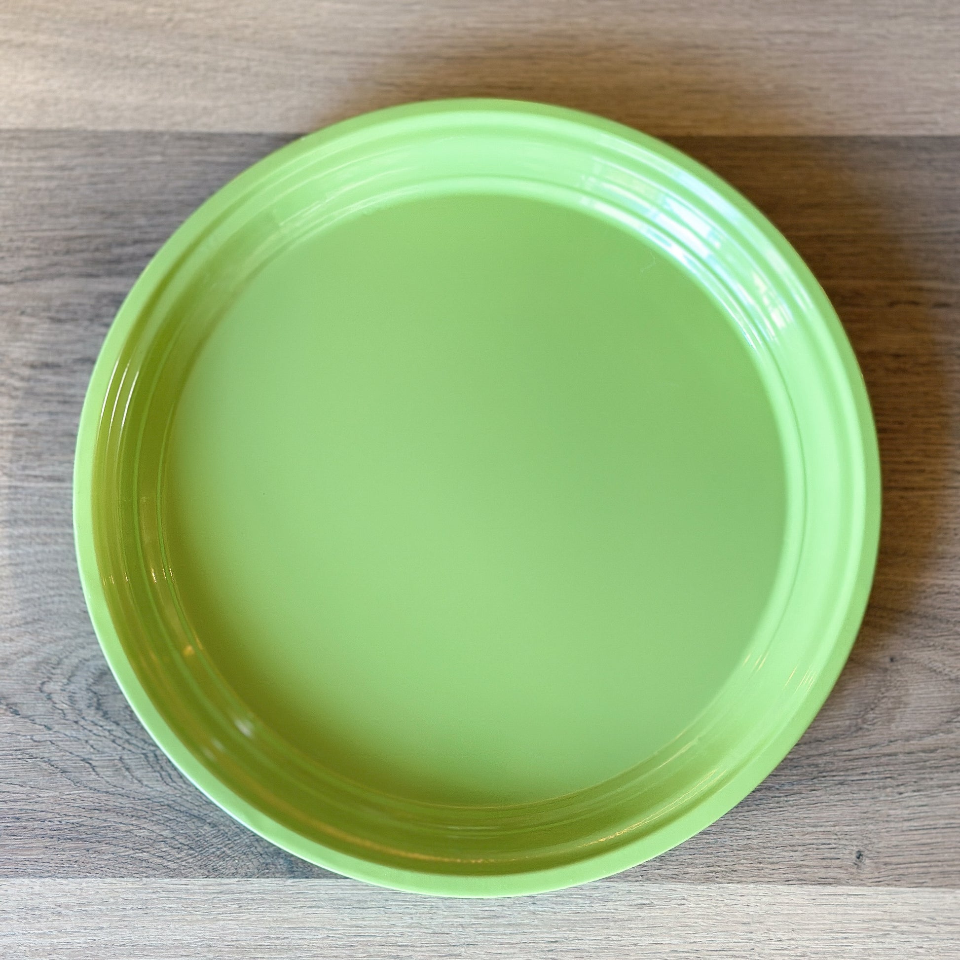 Teller Schale Metall Zink D40cm Grün - Wohnen auf dem Land