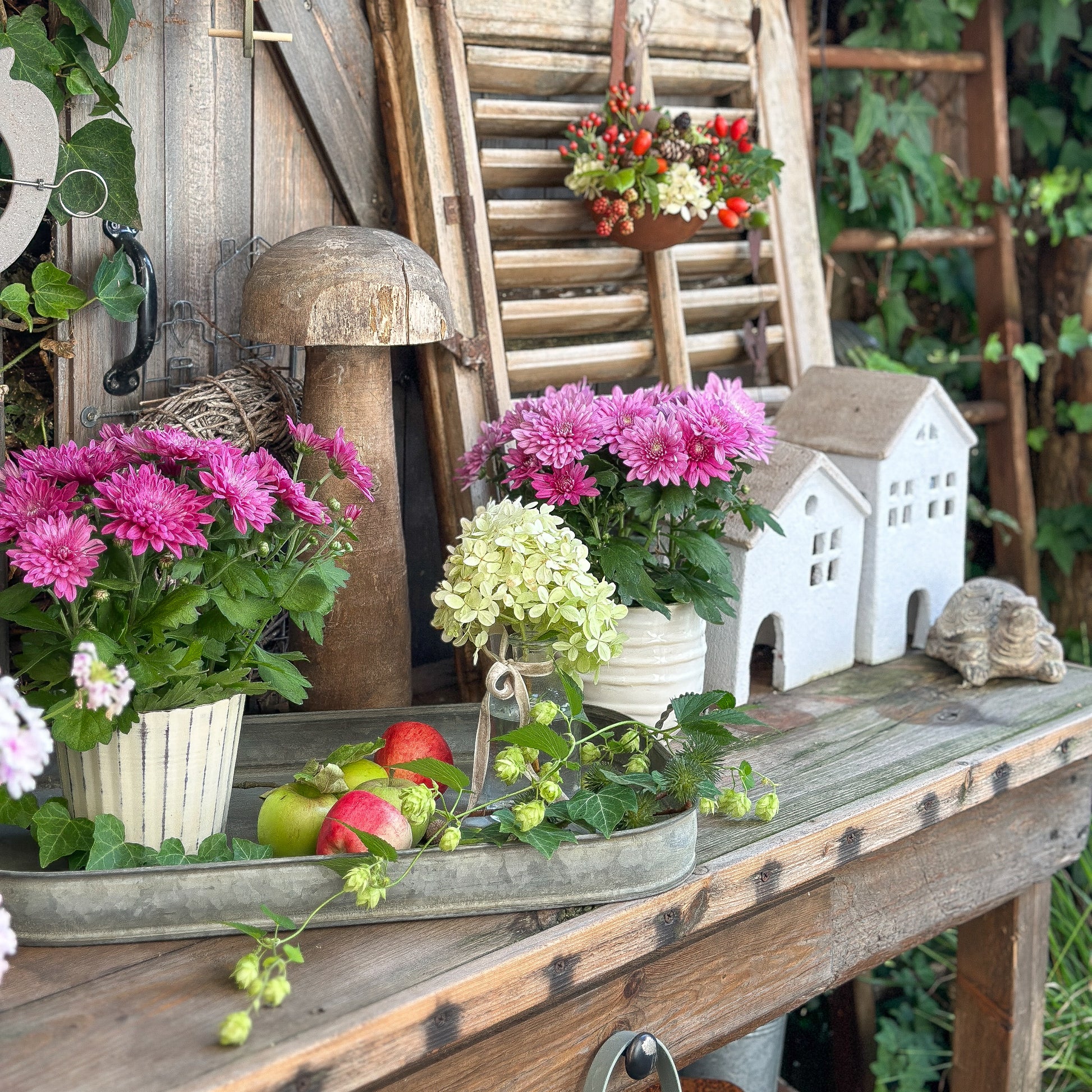 Zinktablett Schale "Louise" Metall rechteckig Vintage Grau 50cm - Wohnen auf dem Land