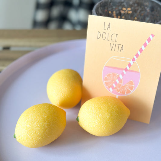 Deko Obst Zitronen "La Dolce Vita" von Wohnen auf dem Land, realistische Tischdeko in 6er oder 12er Pack, sommerliche Raumdeko