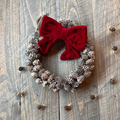 Schleife Deko "Velvet Grace" Samt Rot 2 Größen - Wohnen auf dem Land