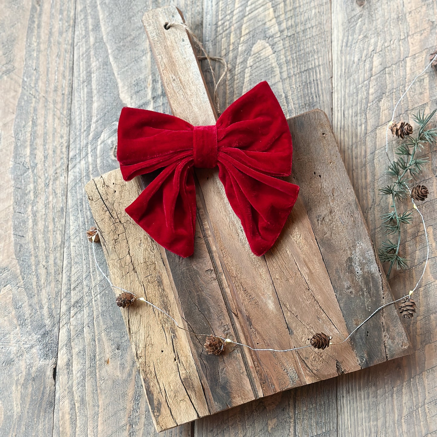Schleife Deko "Velvet Grace" Samt Rot 2 Größen - Wohnen auf dem Land