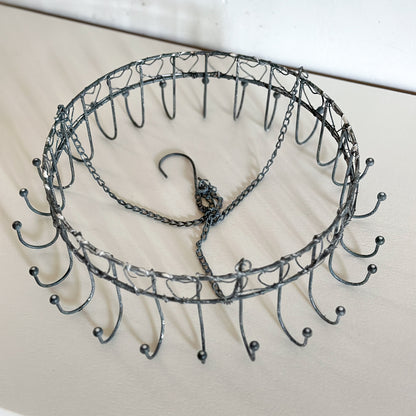 Kräuterkrone Aufhänger "Filigrane Herzen" Metall Zink 30cm - Wohnen auf dem Land