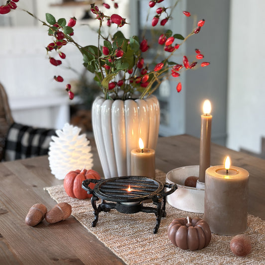 Stövchen Warmhalteplatte "Chaleur Ronde" Eisen rund schwarz 18cm - Wohnen auf dem Land