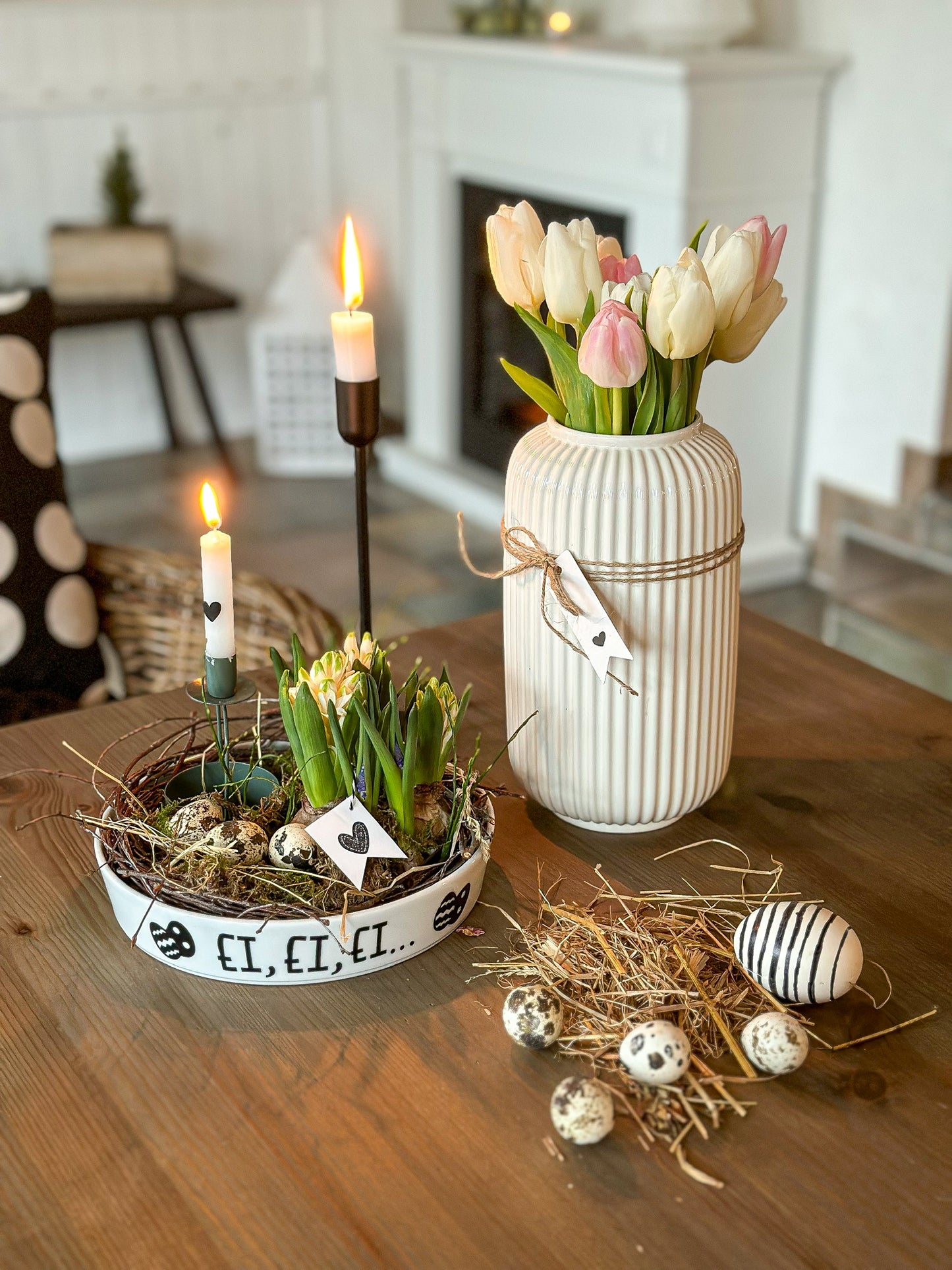 Aufkleber "Ostergrüße" schwarz - Wohnen auf dem Land