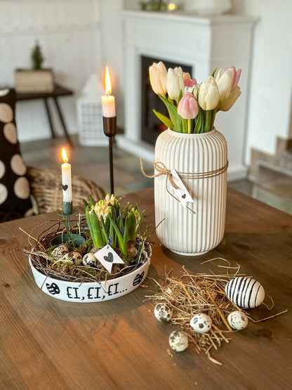 Aufkleber "Ostergrüße" schwarz - Wohnen auf dem Land