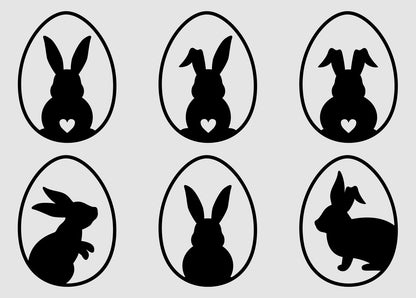 Aufkleber 2er-Set "Hasen-Vielfalt" - Wohnen auf dem Land