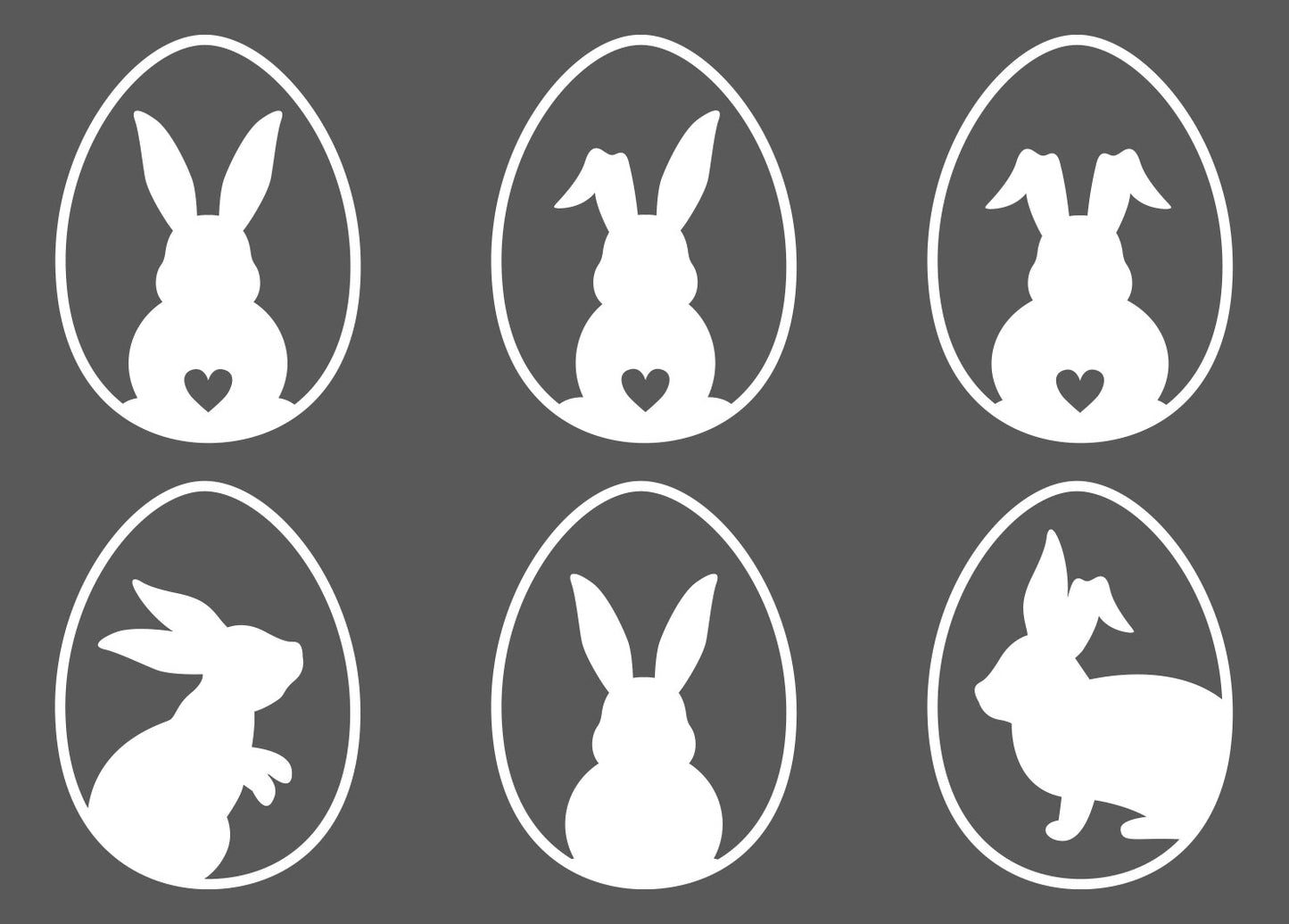 Aufkleber 2er-Set "Hasen-Vielfalt" - Wohnen auf dem Land