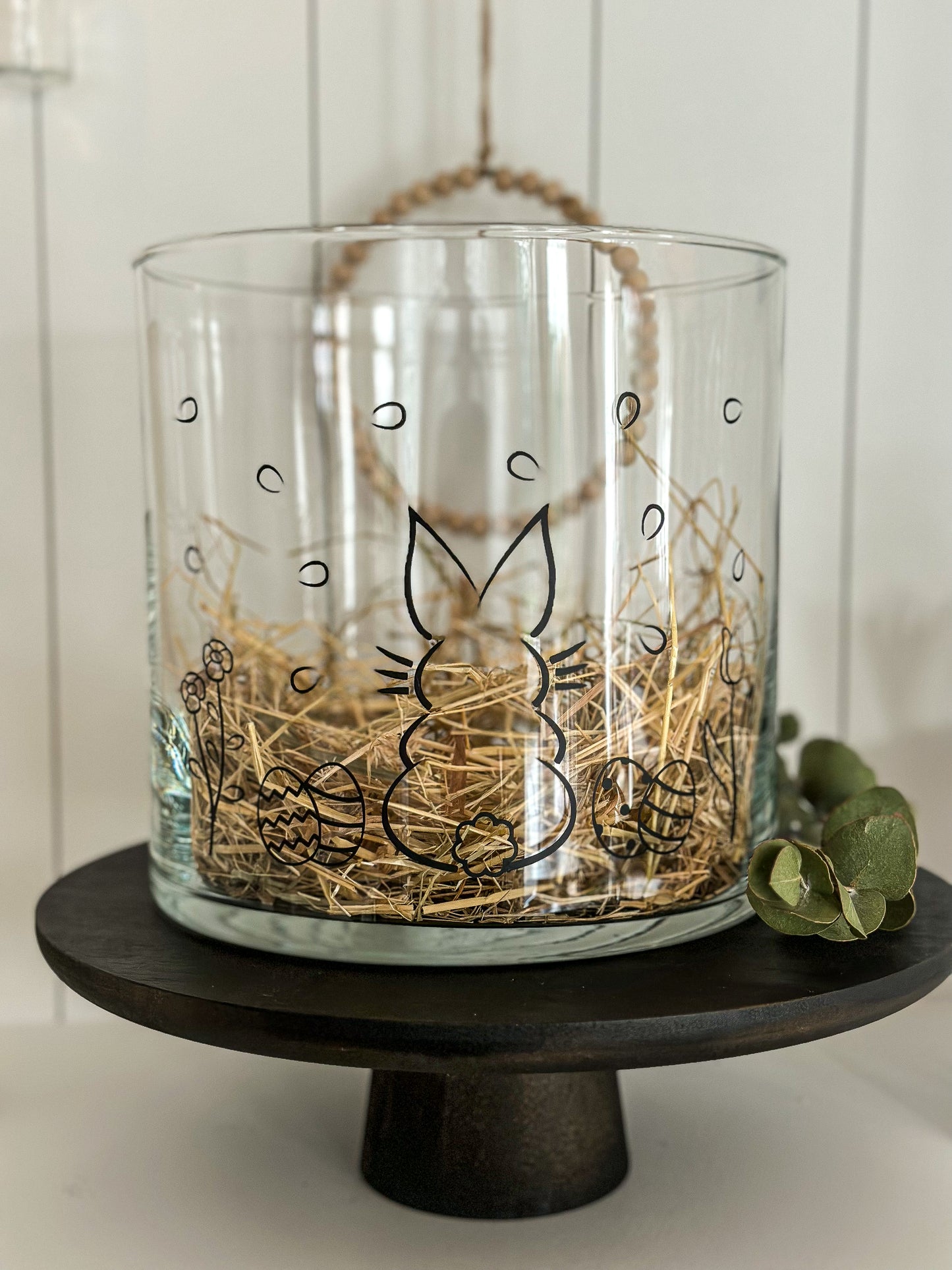 Aufkleber "Hase mit Blumen" - Wohnen auf dem Land