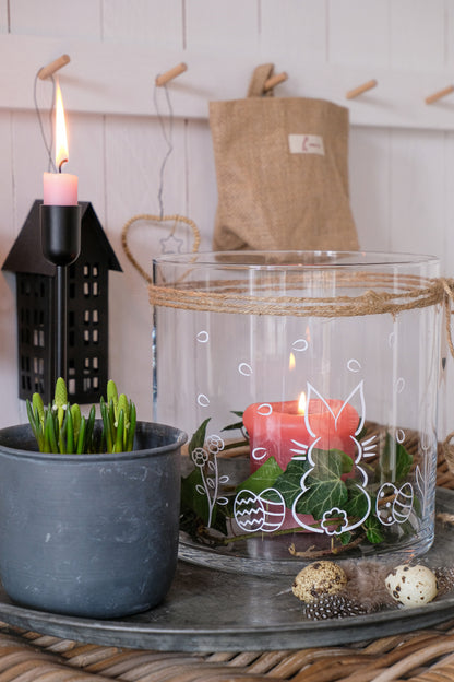 Aufkleber "Hase mit Blumen" - Wohnen auf dem Land