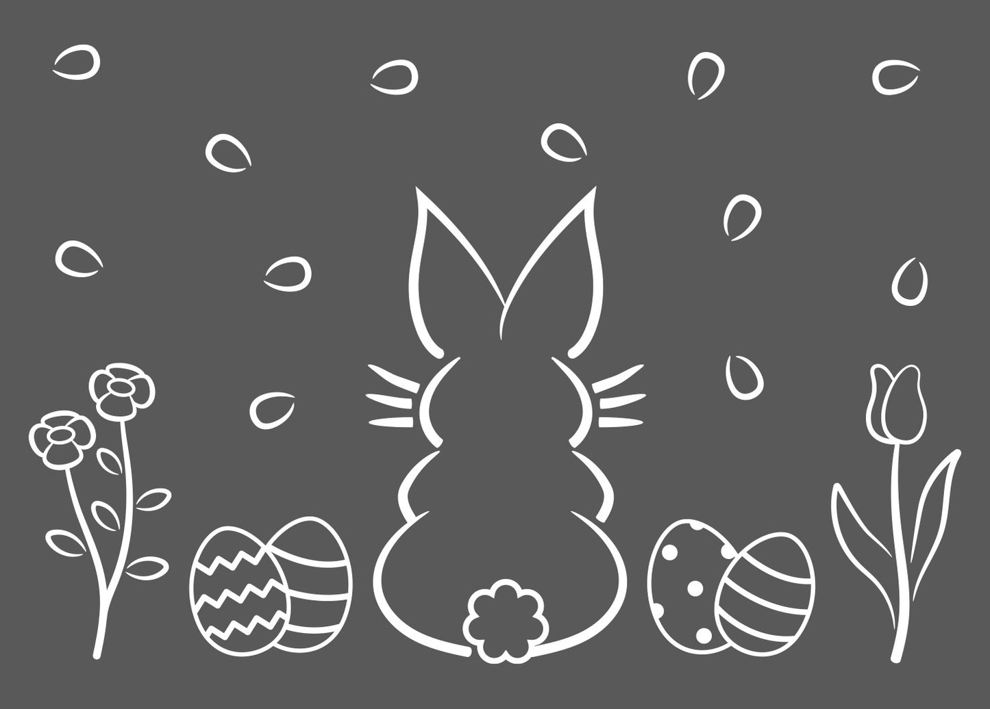 Aufkleber "Hase mit Blumen" - Wohnen auf dem Land