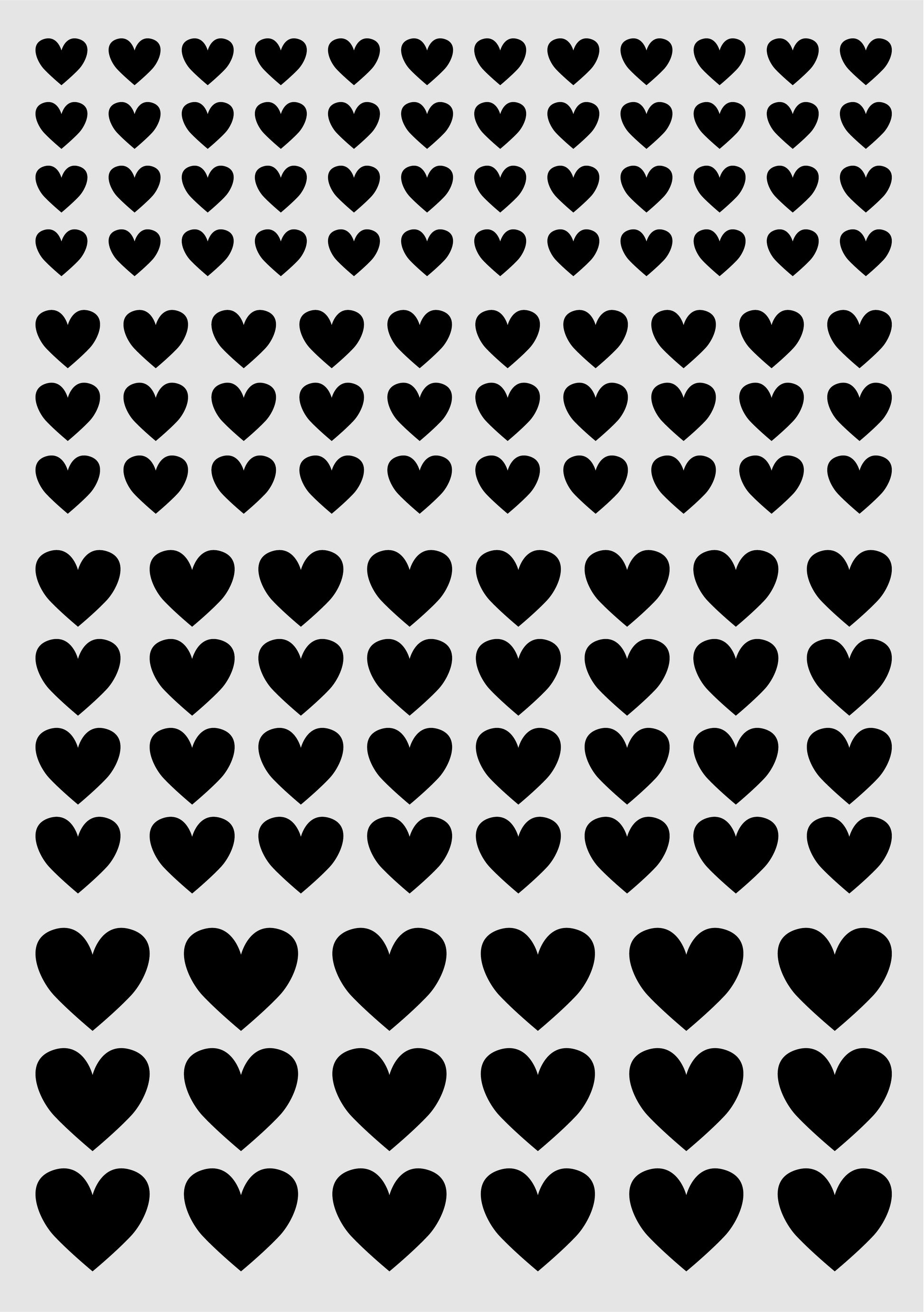 Aufkleber "Kleine Herzen" - Wohnen auf dem Land