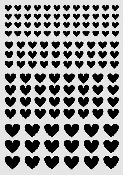 Aufkleber "Kleine Herzen" - Wohnen auf dem Land