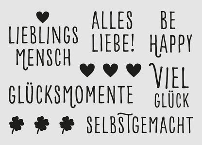 Aufkleber "Liebste Grüße" - Wohnen auf dem Land